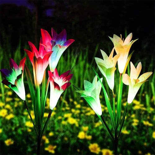 LumenFlora - Solarbetriebene LED Gartenleuchte für draußen, wasserdicht und langlebig