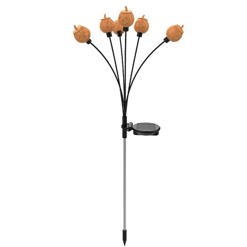 PumpkinGlow - Solarbetriebene LED Gartenlampe in Kürbisform für Halloween Dekoration