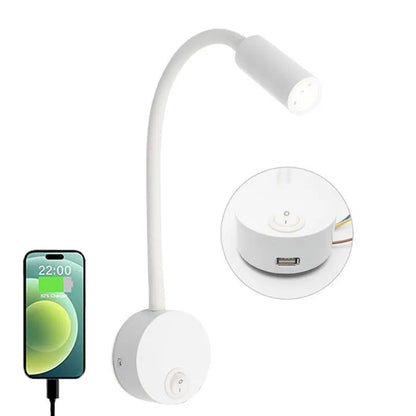 GlowFlex - Flexibele LED Wandleuchte für Bett, Schreibtisch und Wandmontage, Modernes Design