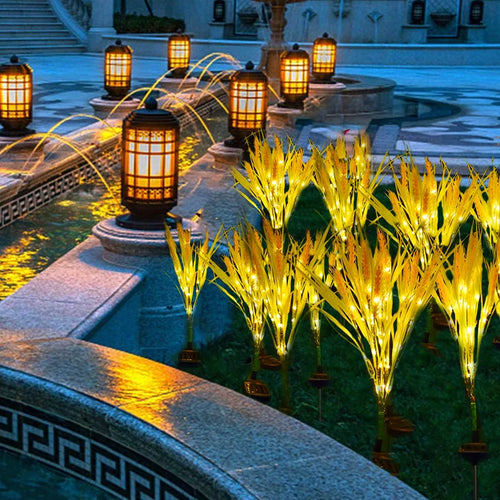 LumiWheat - Solarbetriebene LED Gartenleuchte im Weizenähren-Design