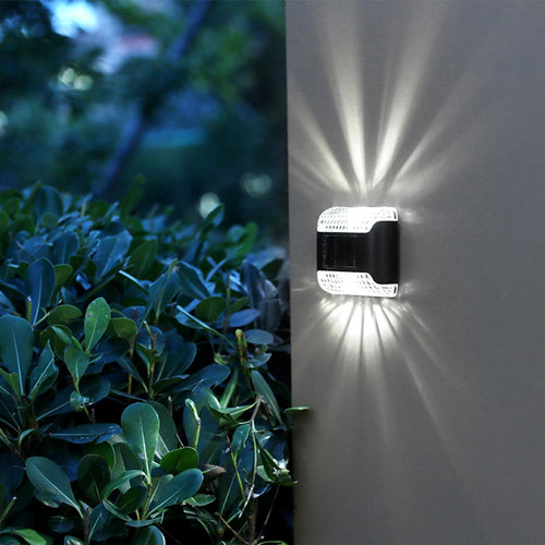 RadiantFence - Solarbetriebene LED Wall Lampe für Garten & Terrasse, wetterfest
