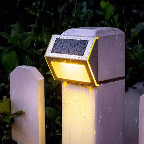 WallLuxe - Solarbetriebene LED Wandleuchte für den Außenbereich, modernes Design und wasserdicht