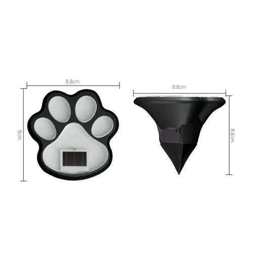 LumenPaw - Solarbetriebene Hundepfoten-Gartenleuchte mit LED, für Balkon und Garten