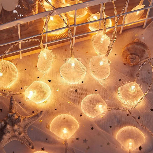 LumenShell - LED Seeschellen Lichterkette für Garten, Hochzeit und Weihnachten