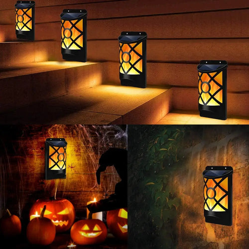 FlameLume - Solar LED Flammenlampe für Garten und Außenbereich, wasserdicht