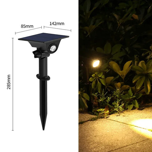 LumiSpot - Solarbetriebene LED Gartenstrahler, wasserdicht und langlebig