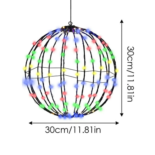 GlowGlobe - LED Kugel Licht für Weihnachtsdekoration, Gartenbeleuchtung für Balkon und Terrasse