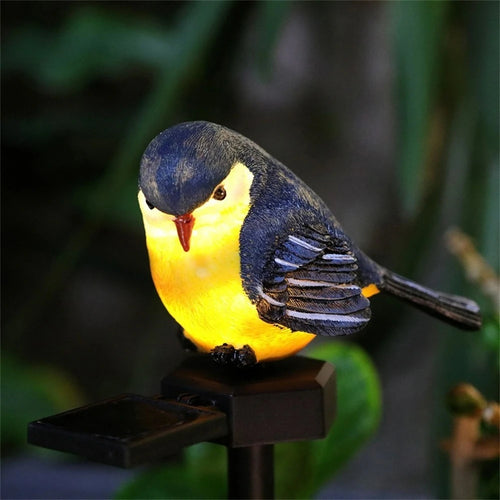 BirdLuxe - Solarbetriebene LED Vogel Gartenlampe für Dekoration und Beleuchtung im Freien