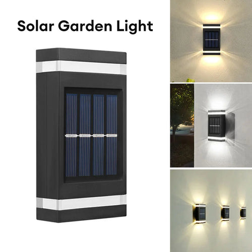 RadiantFence - Solarbetriebene LED Wall Lampe für Garten & Terrasse, wetterfest