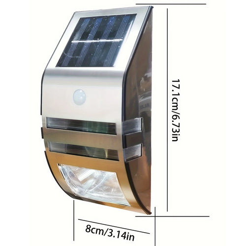 SolarSentry - Wasserdichte LED Solar-Wandleuchte mit Bewegungsmelder für Außenbereiche