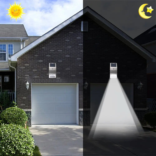 SolarSentry - Wasserdichte LED Solar-Wandleuchte mit Bewegungsmelder für Außenbereiche
