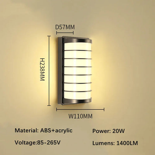 GuardLite - Robuste LED Wandleuchte für Garten, Balkon und Terrasse, wetterfest und langlebig