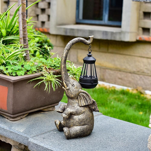 EleLicht - Solar-Gartenlampe im Elefanten-Design