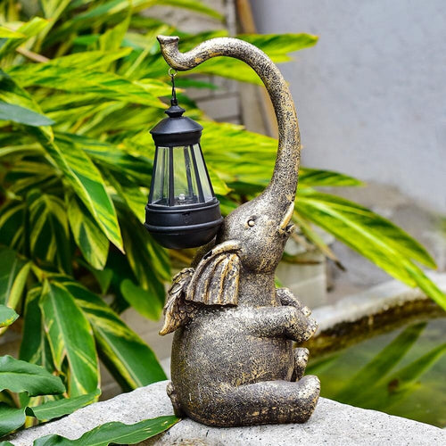 EleLicht - Solar-Gartenlampe im Elefanten-Design