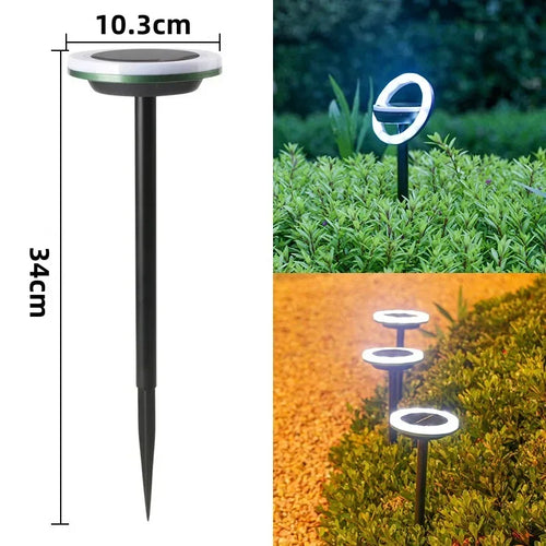 LumenRing - Solarbetriebene LED Gartenleuchten im modernen Ringdesign, wasserdicht und energieeffizient