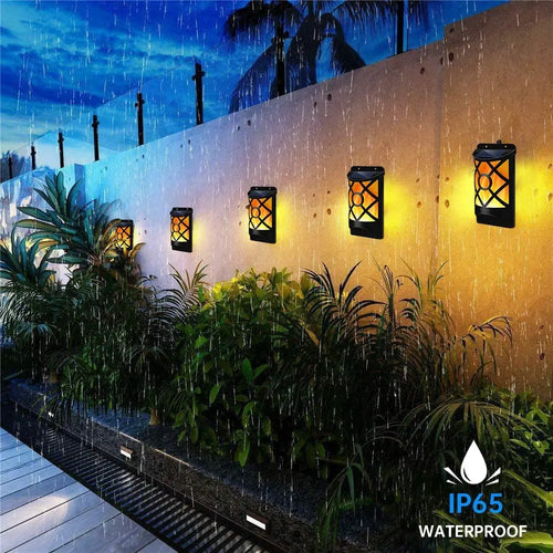 FlameLume - Solar LED Flammenlampe für Garten und Außenbereich, wasserdicht