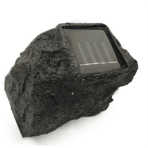 SteinSchein – Wetterfeste Solar-Gartenlampe im Felsendesign