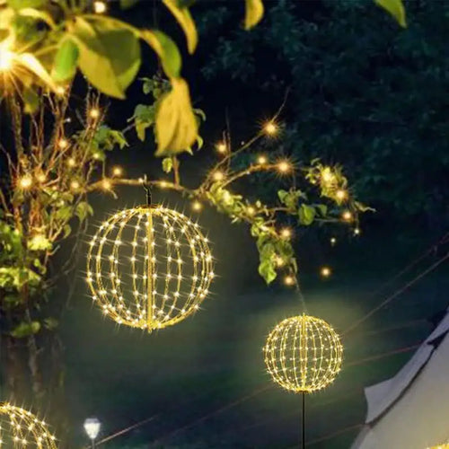 GlowGlobe - LED Kugel Licht für Weihnachtsdekoration, Gartenbeleuchtung für Balkon und Terrasse