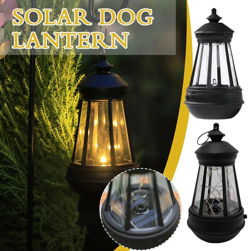 LumenLantern - Solar LED Kerosene Lampe für Garten und Terrasse, Retro Laterne mit LED