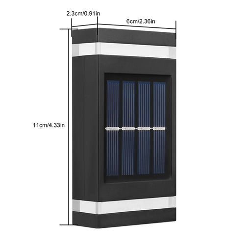 RadiantFence - Solarbetriebene LED Wall Lampe für Garten & Terrasse, wetterfest