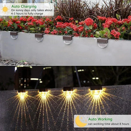 SolarStride - Solarbetriebene LED Deck- und Stufenlichter für Garten und Terrasse, wasserdicht