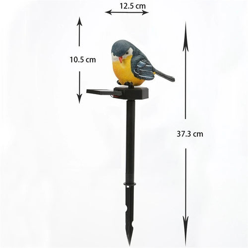 BirdLuxe - Solarbetriebene LED Vogel Gartenlampe für Dekoration und Beleuchtung im Freien