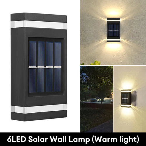 RadiantFence - Solarbetriebene LED Wall Lampe für Garten & Terrasse, wetterfest