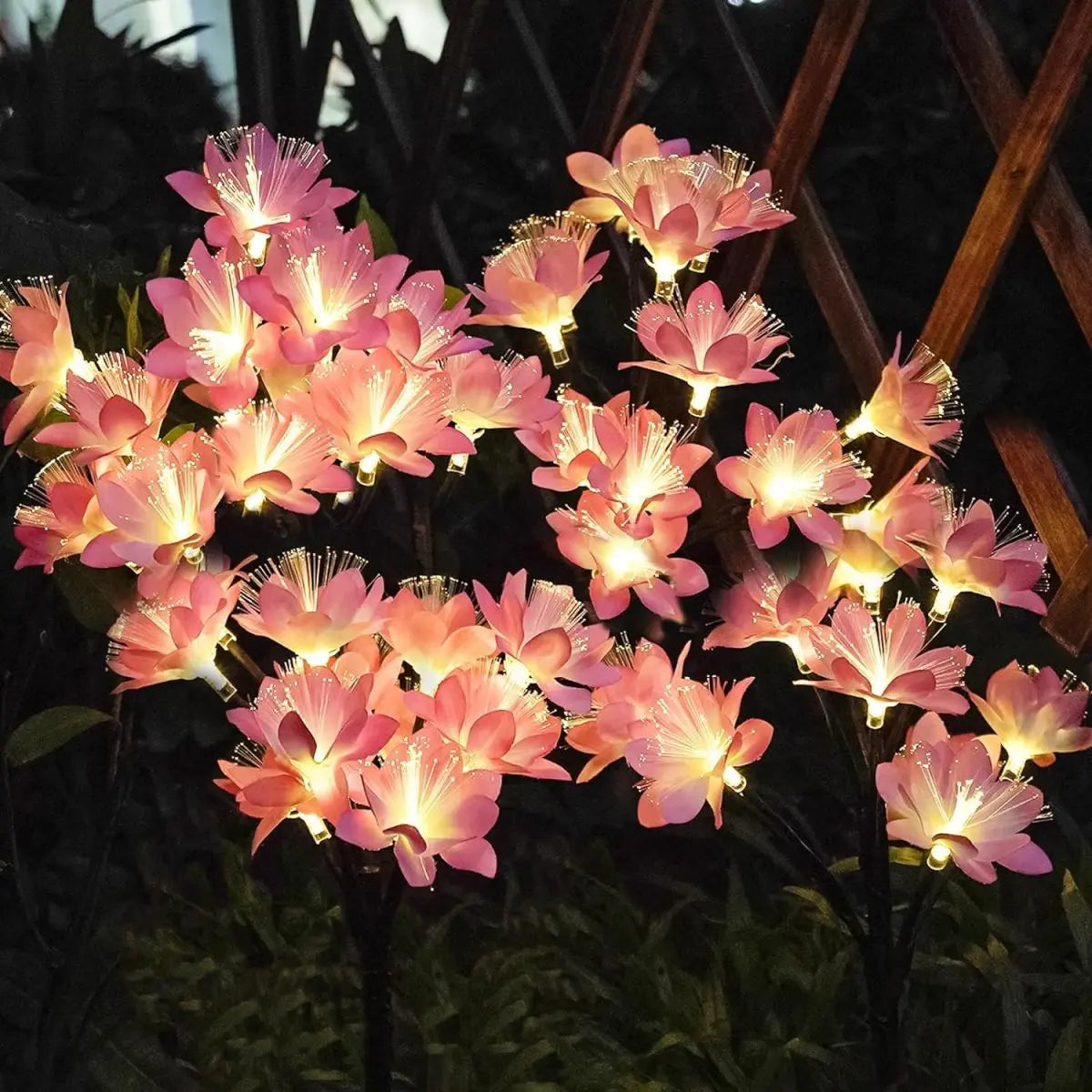 LeuchtGarten  - Wasserdichte Camellia Solarleuchten für den Garten mit 15 LED-Lichtern
