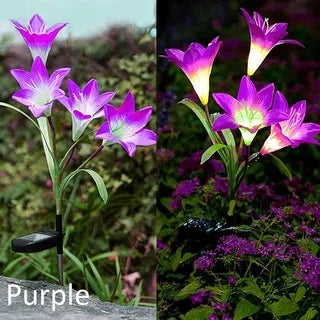 LumenFlora - Solarbetriebene LED Gartenleuchte für draußen, wasserdicht und langlebig