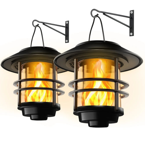 SolarFlicker - Solarbetriebene LED Hängelampe mit Flackerflammen für den Außenbereich