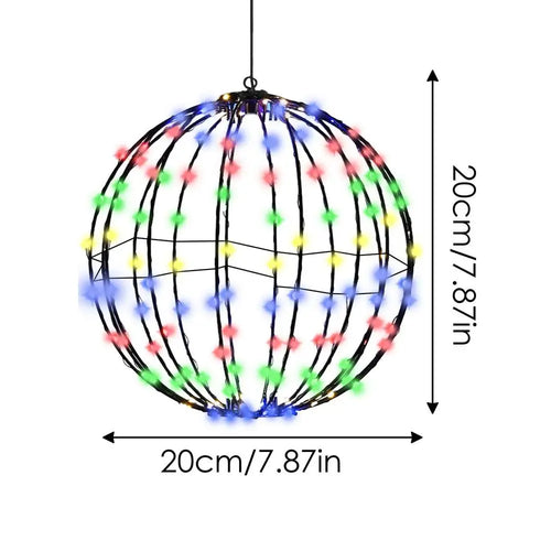 GlowGlobe - LED Kugel Licht für Weihnachtsdekoration, Gartenbeleuchtung für Balkon und Terrasse