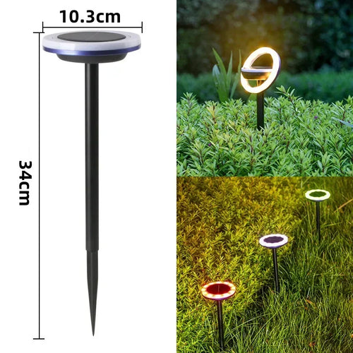 LumenRing - Solarbetriebene LED Gartenleuchten im modernen Ringdesign, wasserdicht und energieeffizient