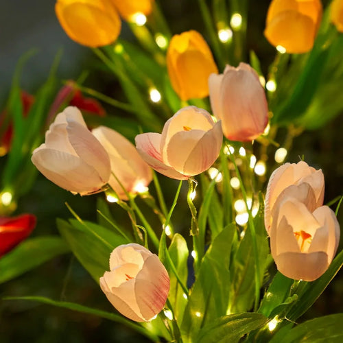 LumaTulip - Solarbetriebene LED Tulpenblumen Gartenleuchte für Außenbereich, wasserdicht