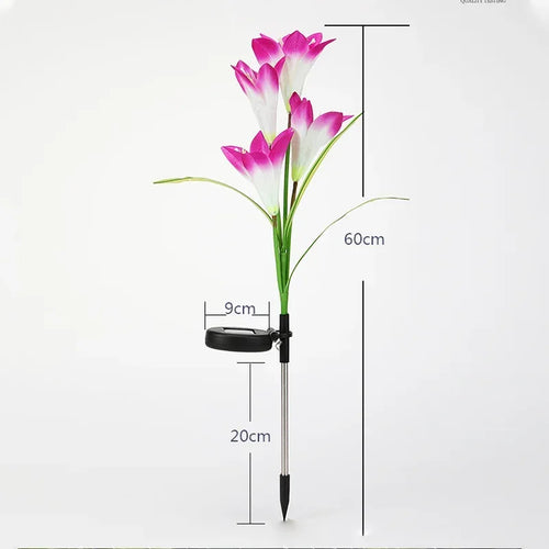 LumenFlora - Solarbetriebene LED Gartenleuchte für draußen, wasserdicht und langlebig
