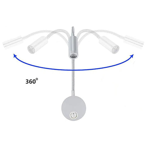 GlowFlex - Flexibele LED Wandleuchte für Bett, Schreibtisch und Wandmontage, Modernes Design