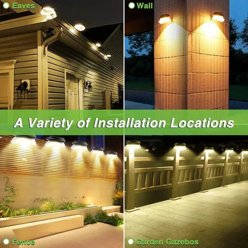 GlimmerBeam - LED Solarbetriebene Gartenstrahler für Zaun und Wand, wasserdicht