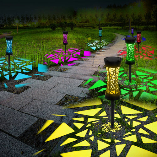 LumenWalk - Solar LED Gartenbeleuchtung für Außenbereich, farbenfroh und wasserdicht