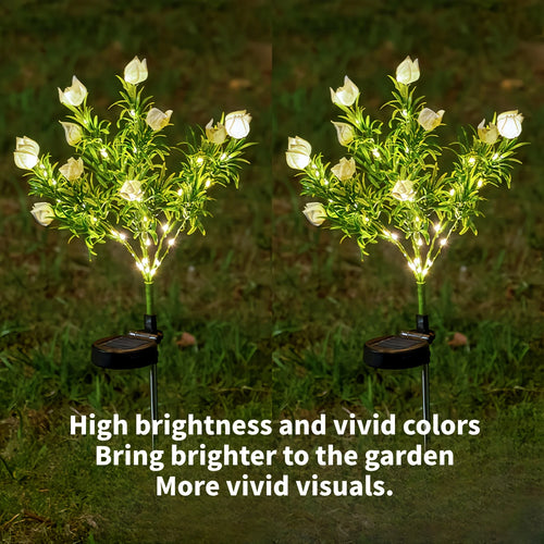 LumaFlora - Solar LED Gartenlampe für den Außenbereich, Automatisches Licht für Terrasse und Garten