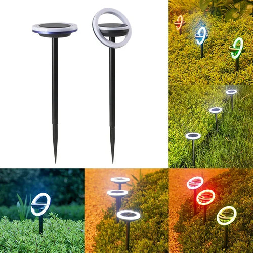 LumenRing - Solarbetriebene LED Gartenleuchten im modernen Ringdesign, wasserdicht und energieeffizient