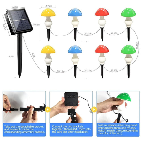 SolarEden – Wasserdichte Solar Pilzlichter für Garten & Terrasse