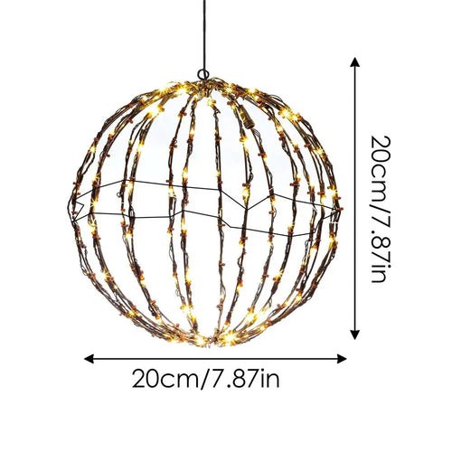 GlowGlobe - LED Kugel Licht für Weihnachtsdekoration, Gartenbeleuchtung für Balkon und Terrasse