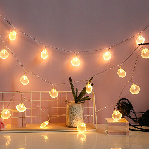 LumenShell - LED Seeschellen Lichterkette für Garten, Hochzeit und Weihnachten