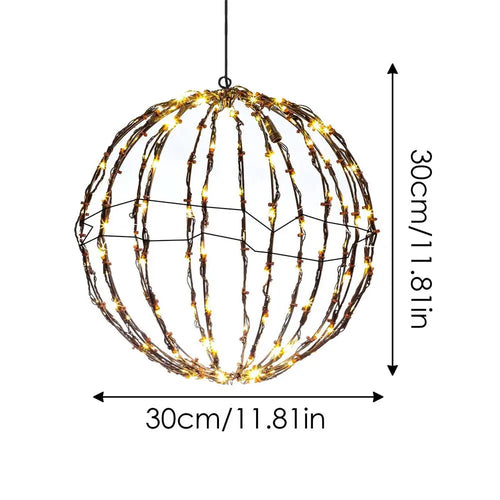 GlowGlobe - LED Kugel Licht für Weihnachtsdekoration, Gartenbeleuchtung für Balkon und Terrasse