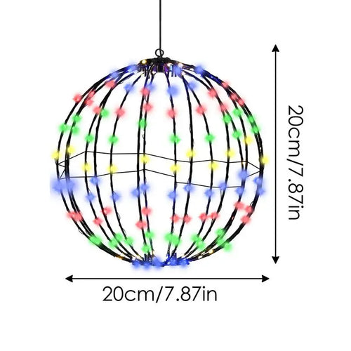 GlowGlobe - LED Kugel Licht für Weihnachtsdekoration, Gartenbeleuchtung für Balkon und Terrasse