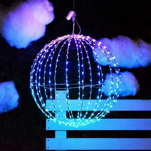 GlowGlobe - LED Kugel Licht für Weihnachtsdekoration, Gartenbeleuchtung für Balkon und Terrasse