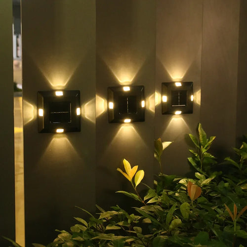 FlareLite - Solarbetriebene LED Wandleuchte für den Außenbereich, elegant und energiesparend