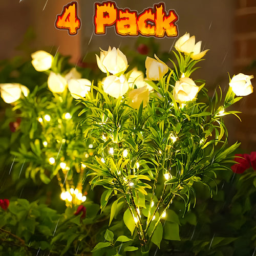 LumaFlora - Solar LED Gartenlampe für den Außenbereich, Automatisches Licht für Terrasse und Garten