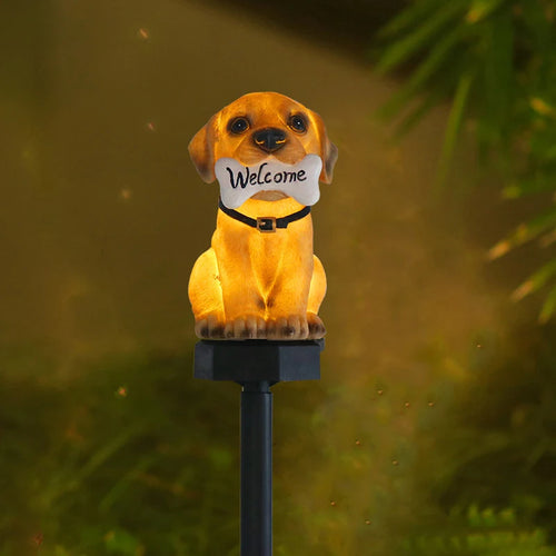 LumiPet - Solarbetriebene LED Tiergartenlampe für Außenbereich mit Charme