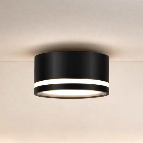 LichtTeller - LED Deckenleuchte Schwarz für Wohnzimmer – Modern & Wasserdicht, IP44