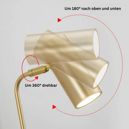 Cardona - Verstellbare LED Wandleuchte Schwarz mit Touch-Funktion für modernes Wohnen